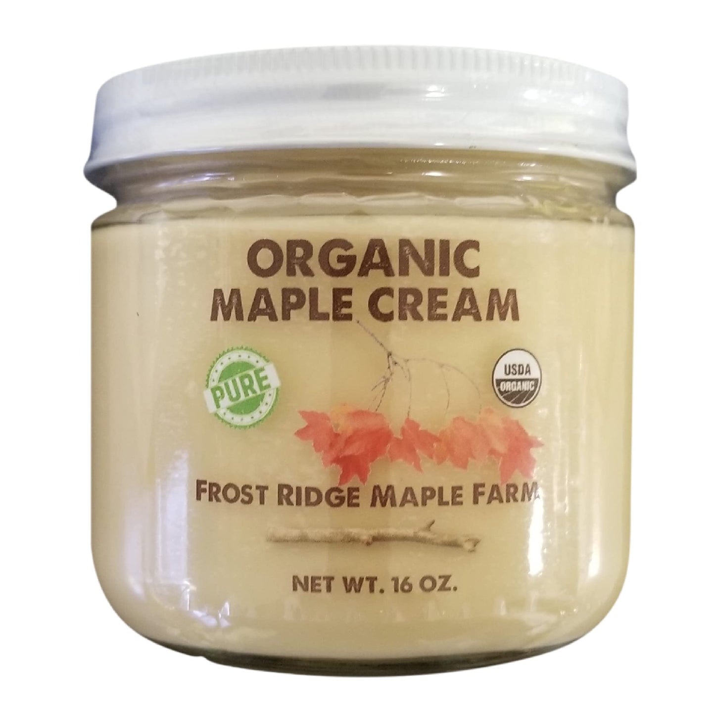 Frost Ridge Maple Farm, Organic Maple Cream, Grade A, One Pound (16 Oz)