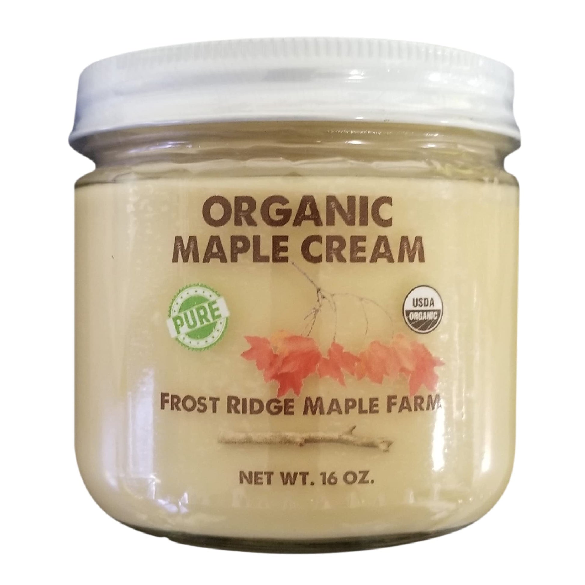 Frost Ridge Maple Farm, Organic Maple Cream, Grade A, One Pound (16 Oz)