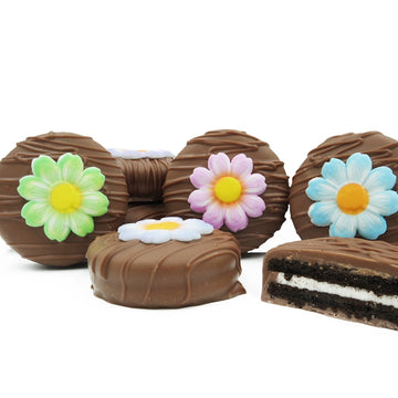 Philadelphia Candies Milk Chocolate Covered OREO Cookies - Daisies Flower Gift, 8 oz