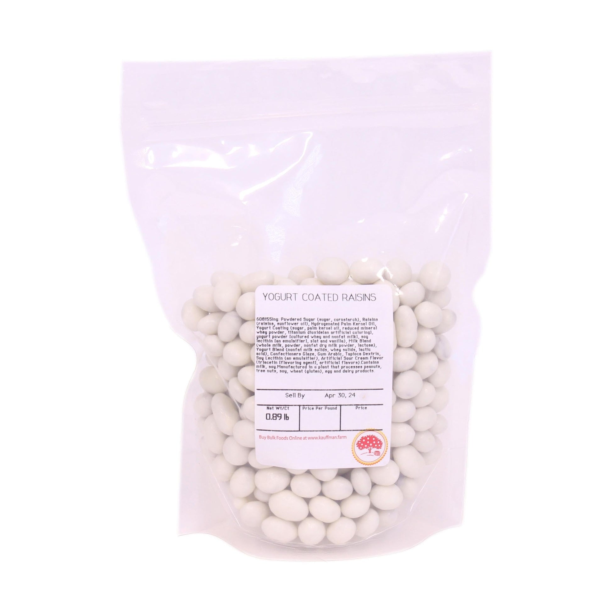 Kauffman Orchards Yogurt Covered Raisins Candy, Resealable 14 Ounce Bag