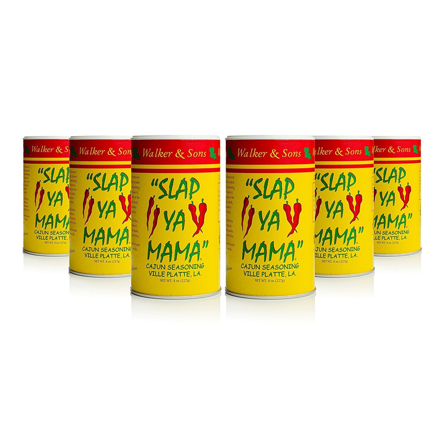Slap Ya Mama Cajun Seasoning from Louisiana, Original Blend, No MSG and Kosher, 8 Ounce Can, Pack of 6