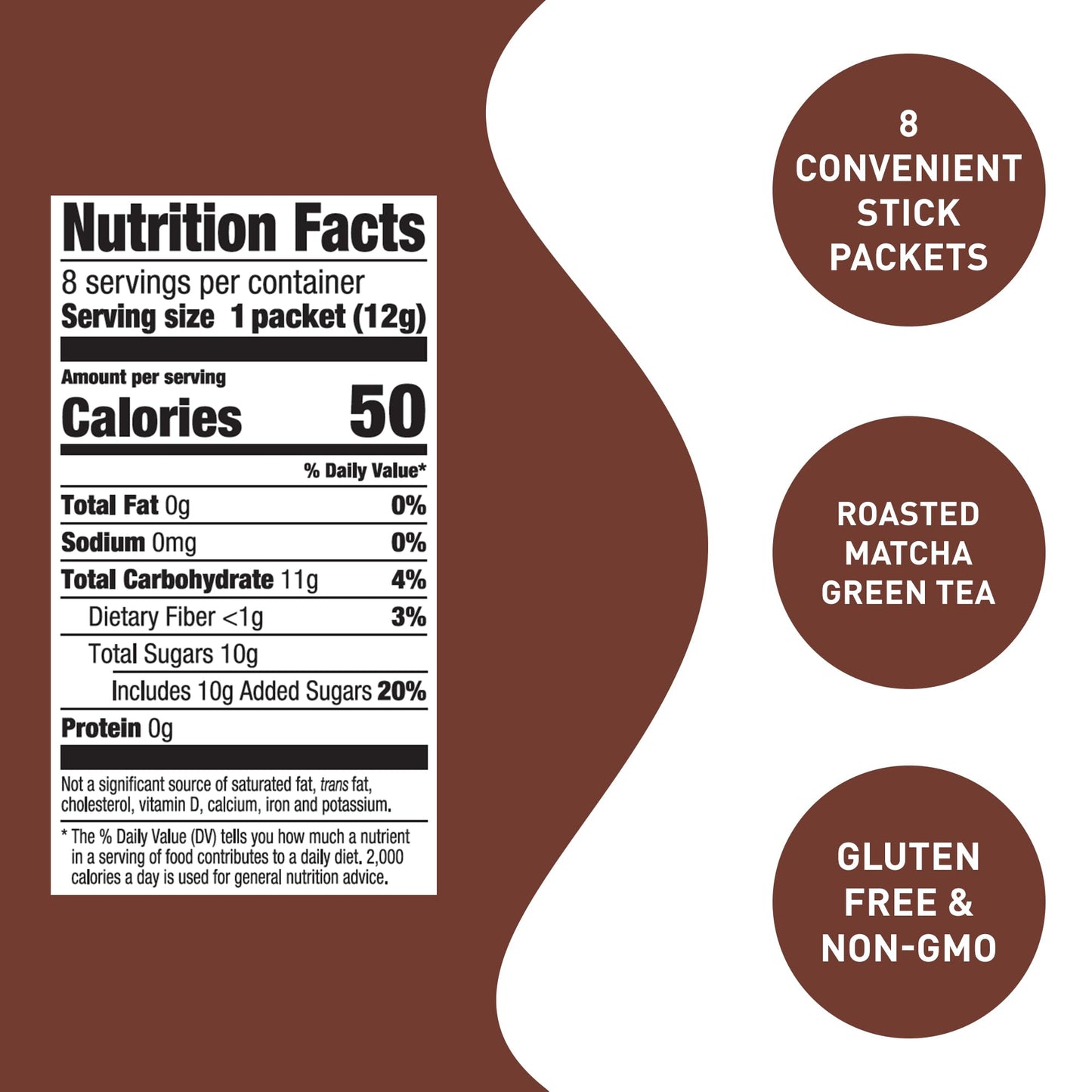 Aiya Japanese Sweetened Roasted Matcha To Go Sticks - Packets Of Roasted Japanese Matcha Green Tea, Gluten-Free - For Lattes & S