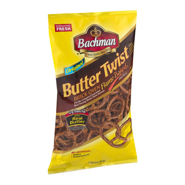 Bachman Butter Twist Pretzels 10 Oz (4 Bags)