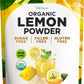 Gya Tea Co Lemon Powder 1.1lb (17.64 Oz) - USDA Organic 100% Fresh Natural Consistent Lemon Taste, No Sugar & Additives - Great 
