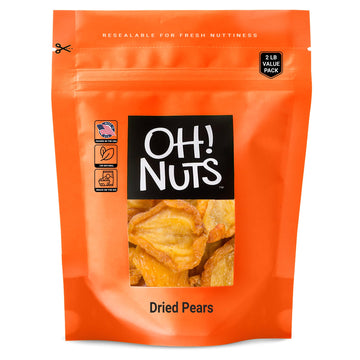 Dried Pears California | 2 lb - Dried Fruit Sliced | No Sugar Added | Dehydrated Fruit Bites | Packed in New York Zip-Seal Bag f