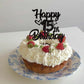 YCTHUNFISH 15th Birthday Cake Topper Glitter Heart Star Black Bamboo Decoration