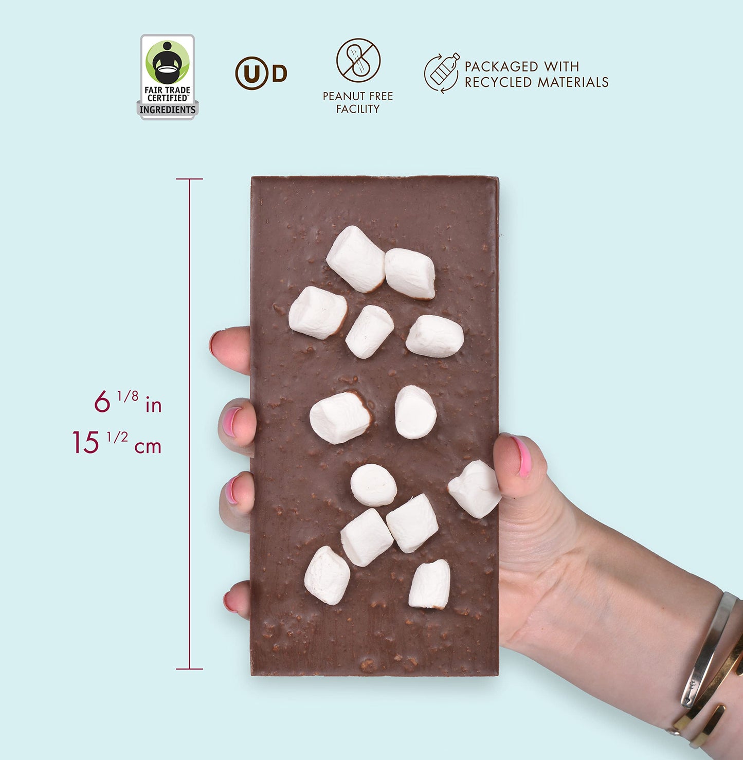 Chuao Chocolatier Oh My Smores Milk Chocolate Bars | Gourmet Chocolate Artisan European No Preservatives | For Gift Baskets, Ch