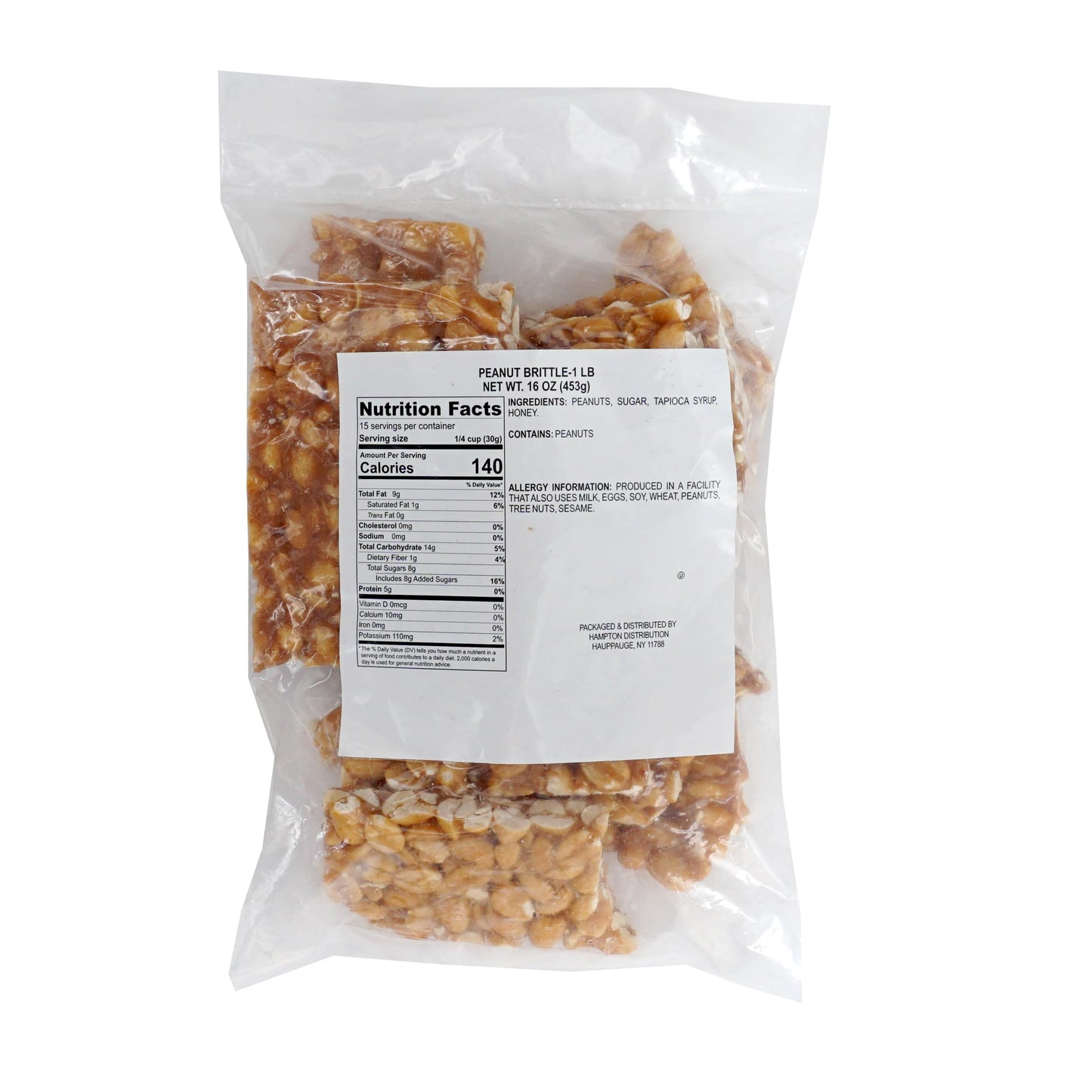 The Hampton Candy Company Peanut Brittle - 1 Pound Bulk Bag
