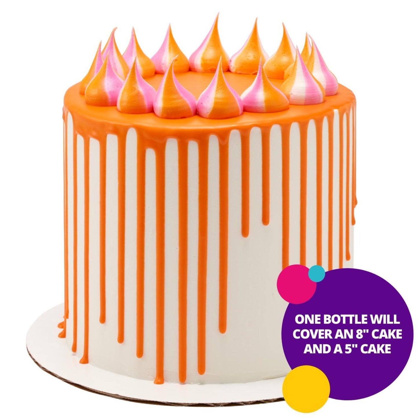 Decopac Cake Drip, Orange Color, Vanilla Flavor, Matte Like Chocolate, 6.35 Oz, 1 Count (Pack Of 1)
