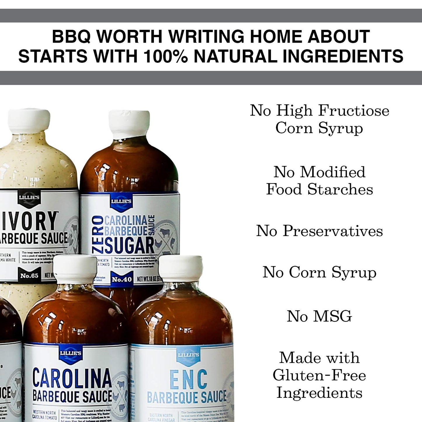 Lillies Q - Carolina Barbeque Sauce, Gourmet Carolina Sauce, Tangy Bbq Sauce With Tomato Vinegar, Enhanced Ingredients, Made With Gluten-Free Ingredients (20 Oz)