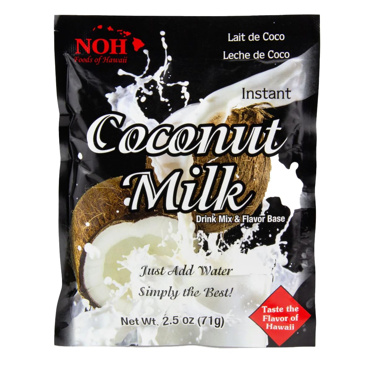 NOH Foods Seasoning Packets, Coconut Milk Flavor, 1.5 oz, Pack of 3