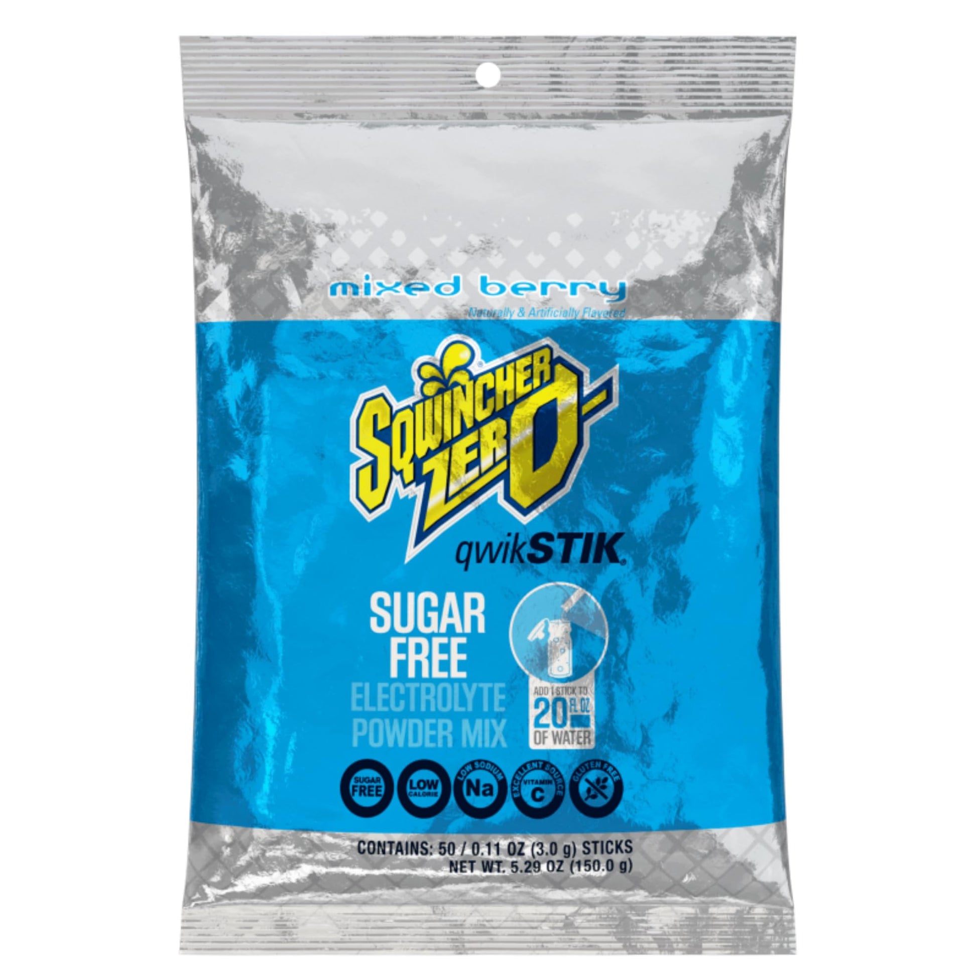 Sqwincher Drink Activity 20Oz Yield Mixed Berry Zero Powdered -1 Pack Of 50