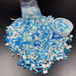 Blue Silver Sprinkles 120G/ 4.2Oz- Christmas Edible For Cake And Cupcake Sprinkles With Assorted Shapes And Sizes For Parties, M