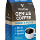 VitaCup Genius Ground Keto Coffee with Turmeric, MCT Oil, B Vitamins, 11 oz, Medium Dark Roast, 100% Arabica