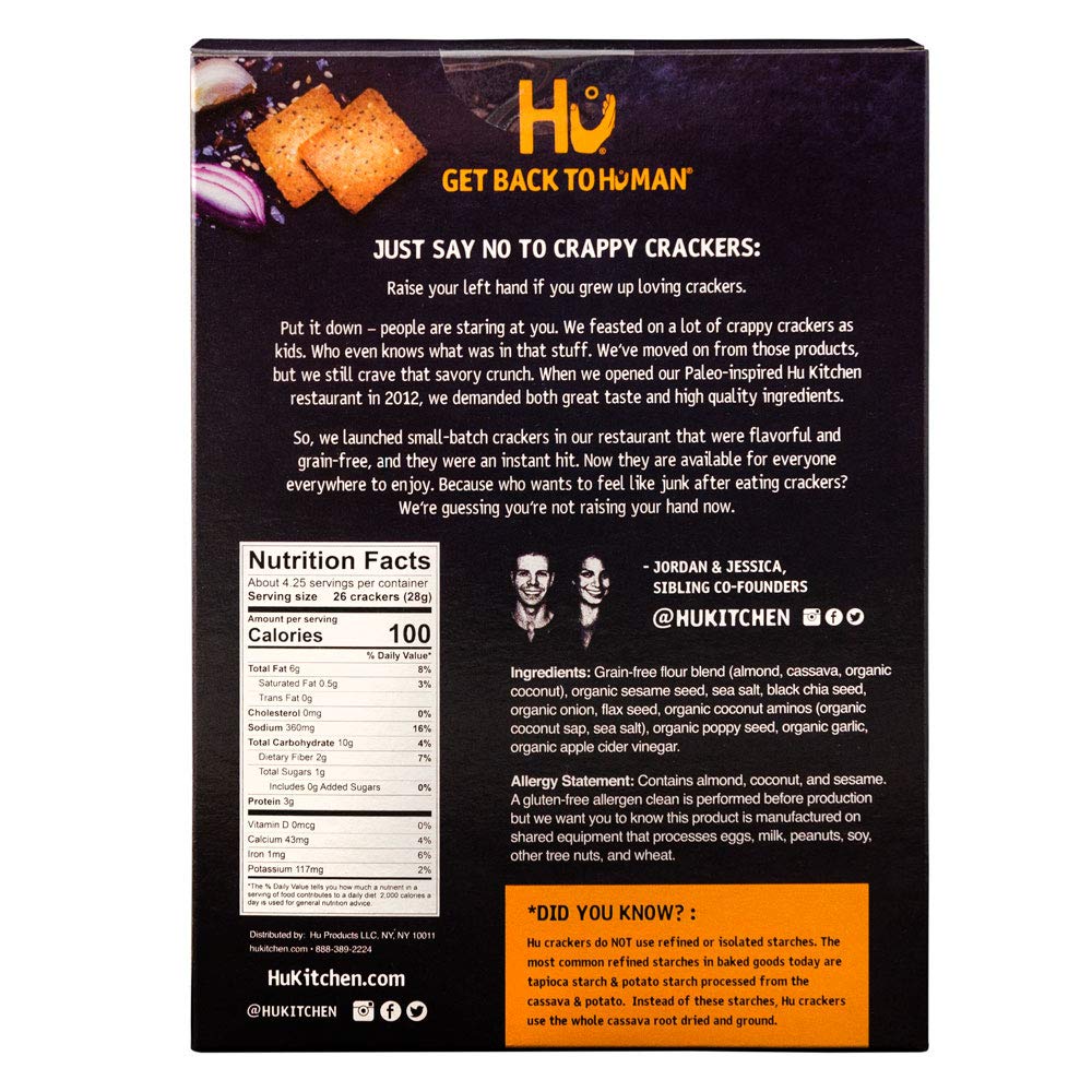 Hu Kitchen Everything Crackers 4.25 Oz