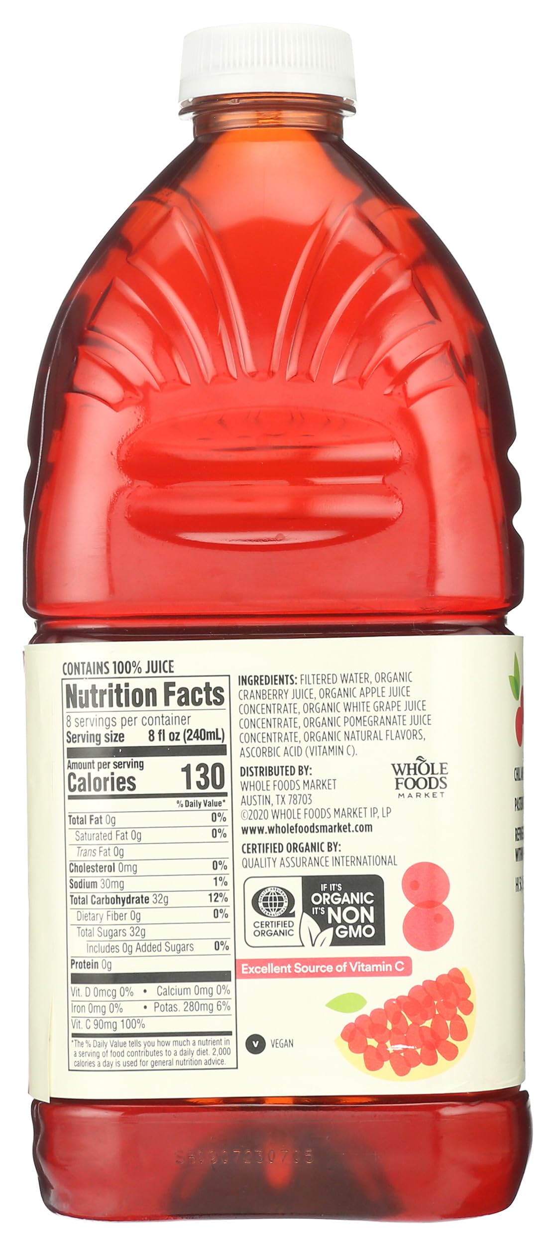 365 by Whole Foods Market, Organic Cranberry-Pomegranate Juice Blend, 64 Fl Oz