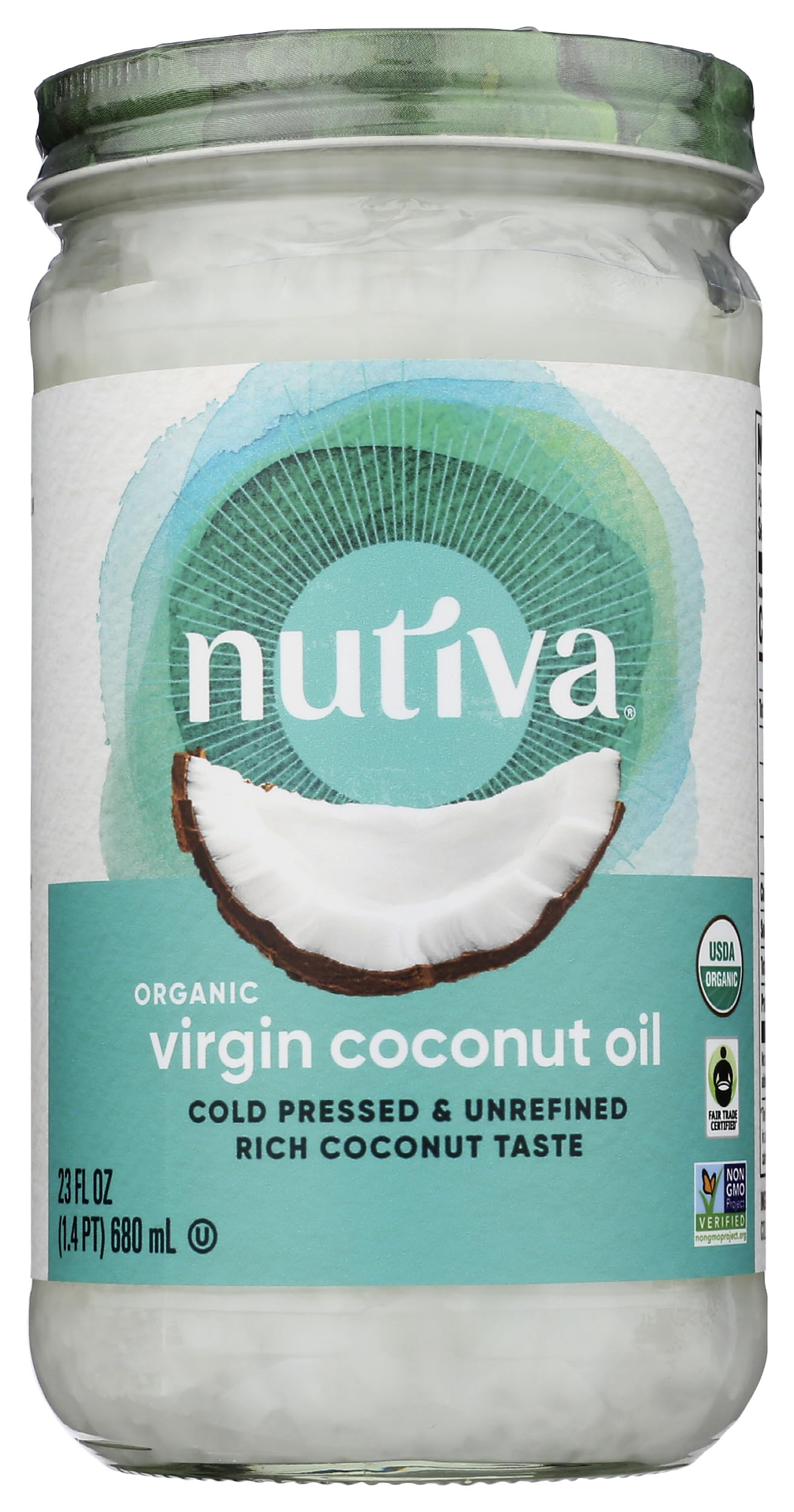 Nutiva Organic Virgin Coconut Oil, 23 Fl Oz, Model KTS-1931