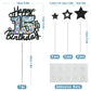 Happy 15Th Birthday Cake Topper, Black Glitter And Gem Patterns Card Stock Cake Toppers, Quinceanera Decorations, 15 Year Birthd