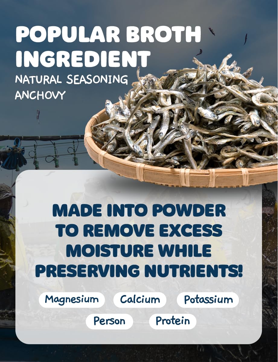 Nice Witch'S Korean 100% Pure Natural Seasoning Use Anchovy Powder In A Variety Of Korean Soups 8Oz 227G   (Anchovy)