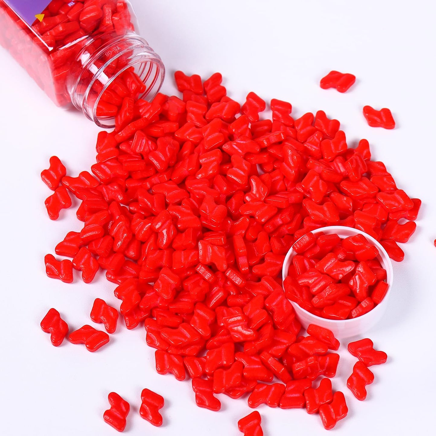 Red Socks Sprinkles for Cake Decorating, Red Sprinkles Perfect for Cupcake Toppers Wedding Party Valentines Halloween Christmas 