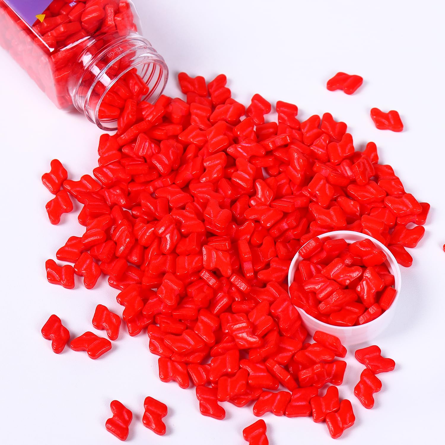 Red Socks Sprinkles for Cake Decorating, Red Sprinkles Perfect for Cupcake Toppers Wedding Party Valentines Halloween Christmas 