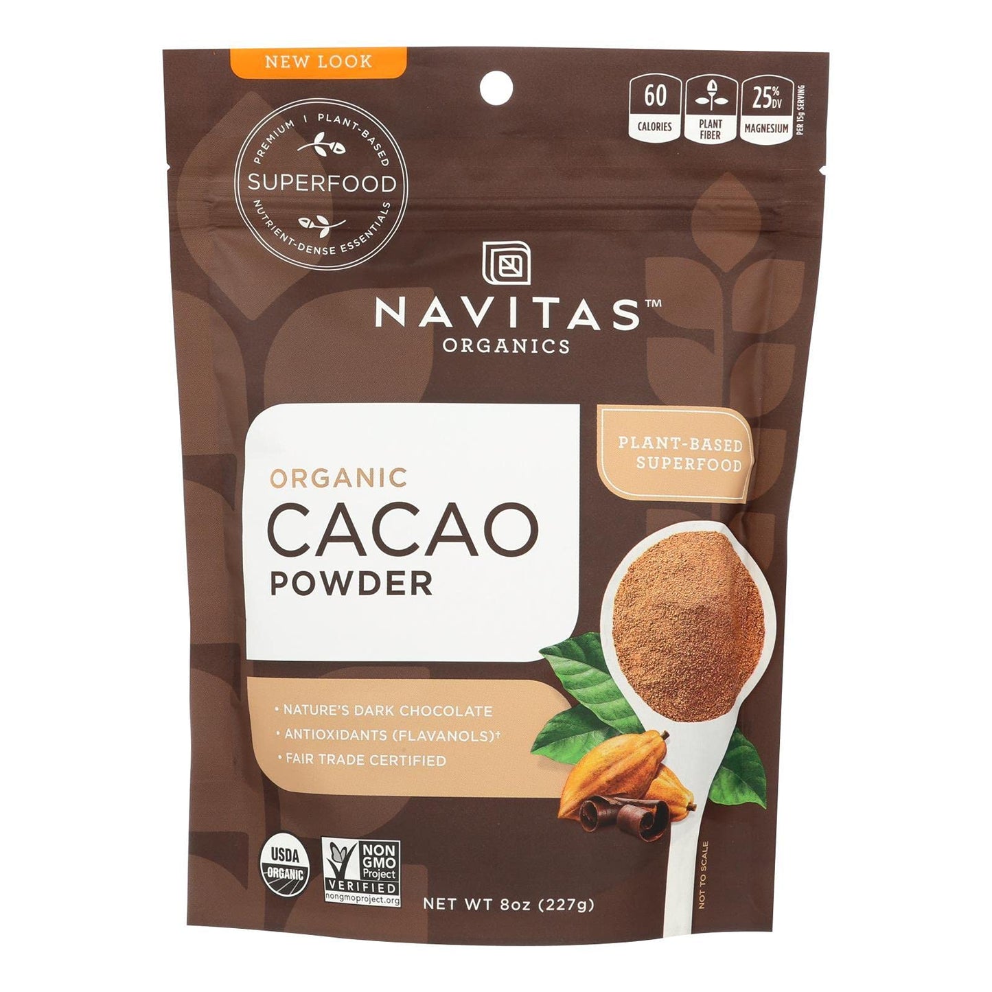 Navitas Naturals Organic Raw Cacao Powder, 8 Ounce - 12 Per Case.