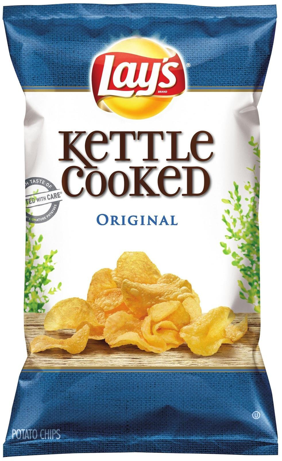 Lay'S Kettle Cooked Chips, Original, 32 Ounce (Pack Of 4)