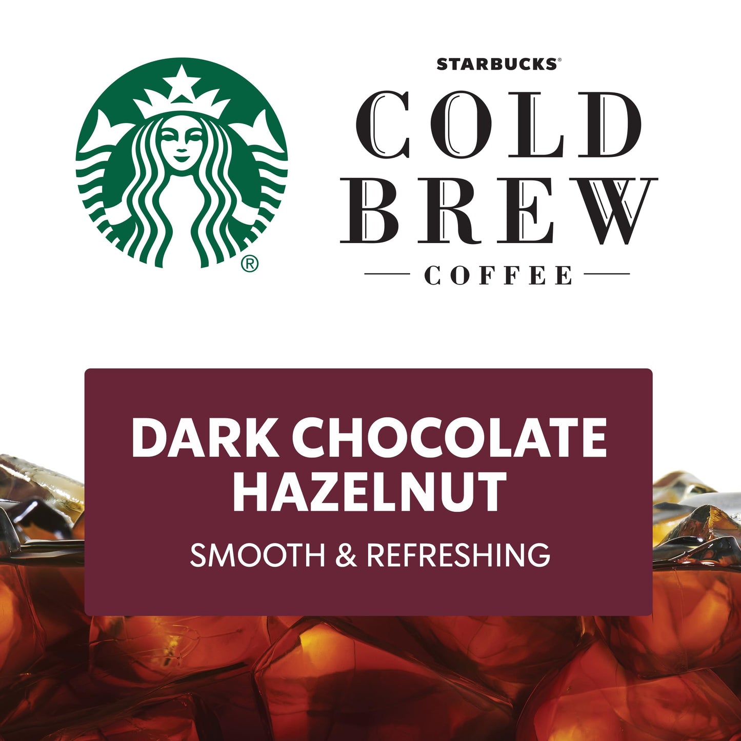 Starbucks Cold Brew Coffee Concentrate, Naturally Flavored Dark Chocolate Hazelnut, Multi-Serve Bottle (32 Fl Oz)
