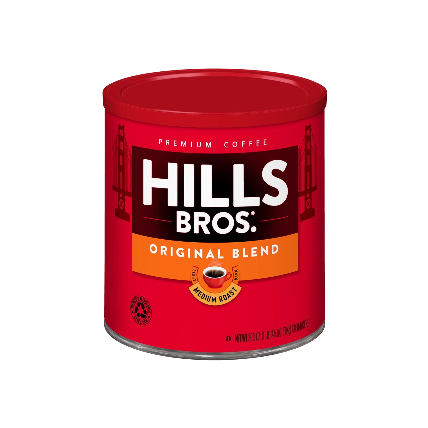 Hills Bros. Original Blend Coffee, 30.5 Oz Can