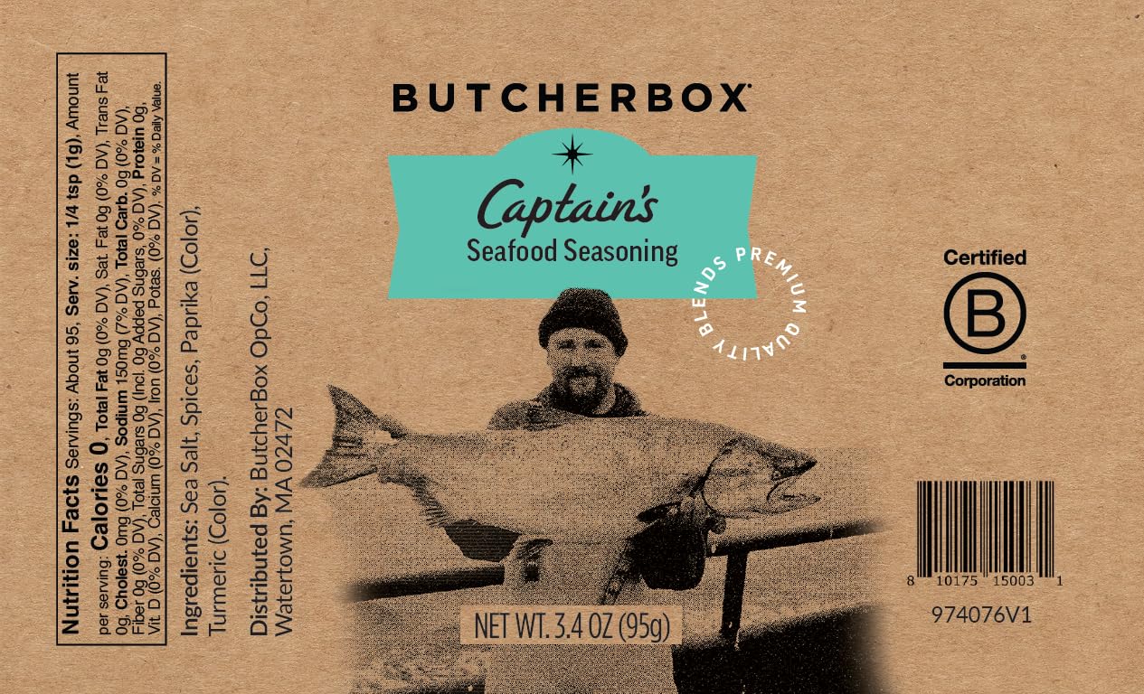 Butcherbox Captain'S Seafood Seasoning, Premium Quality Blends, 3.4 Oz
