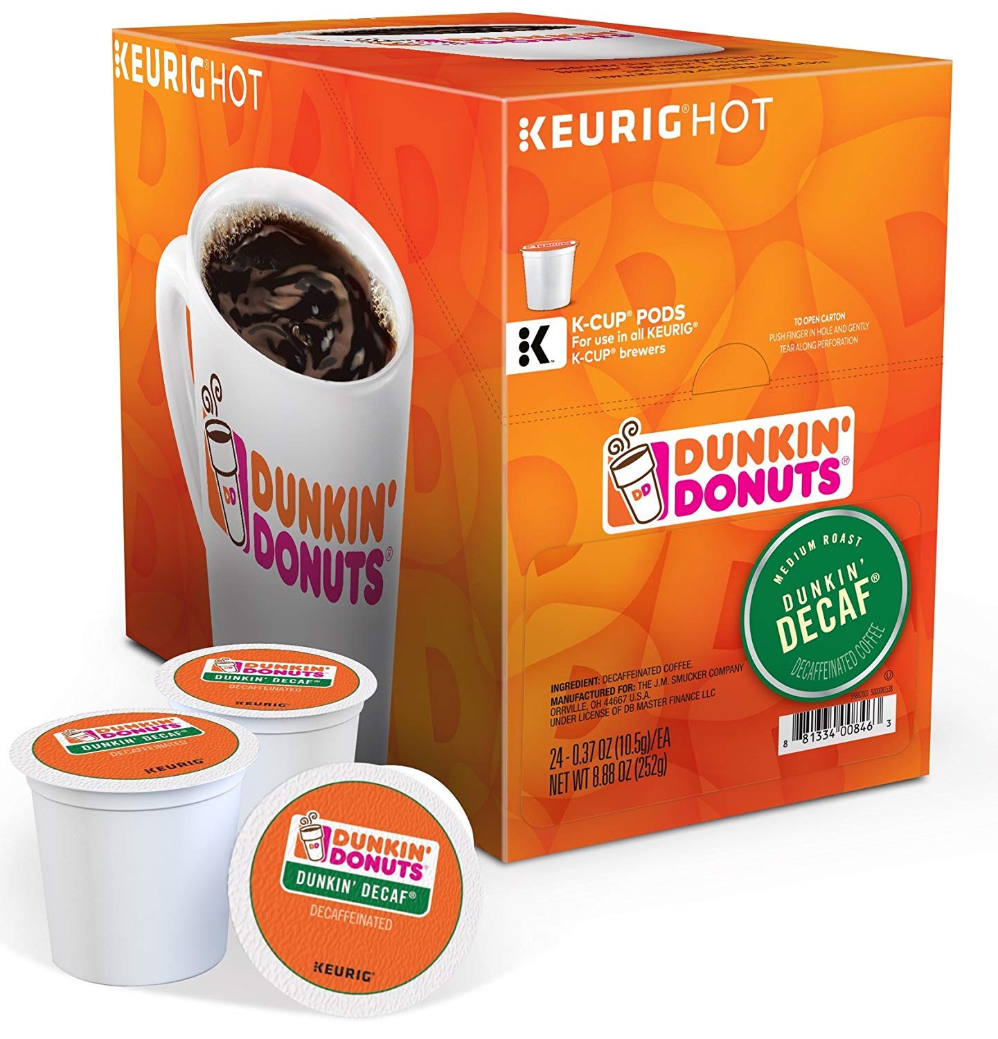 Dunkin Donuts Dunkin Decaf K-Cups - 72 Count (24 Count Pack of 3) - Model VC-a3-43188