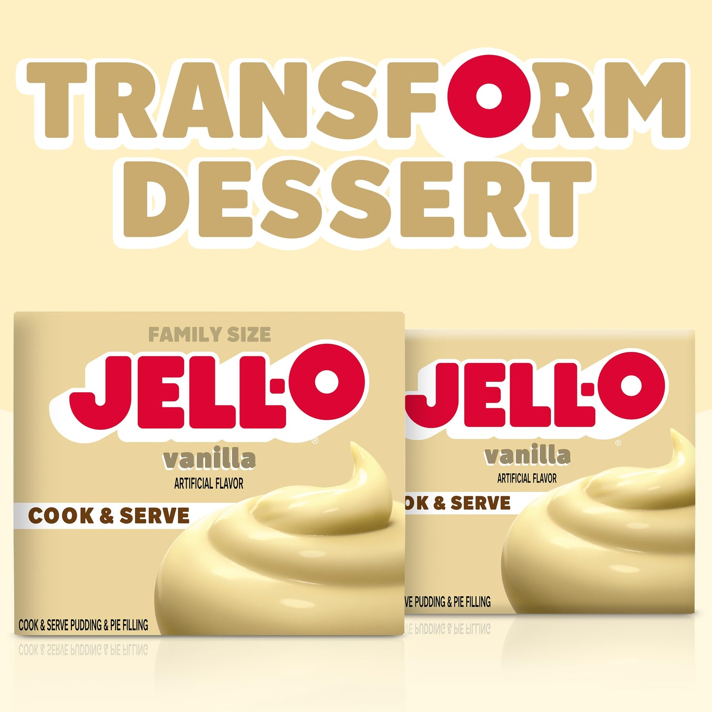 Jell-O Cook & Serve Vanilla Pudding & Pie Filling Mix (4.6 oz Box) (Pack of 4)