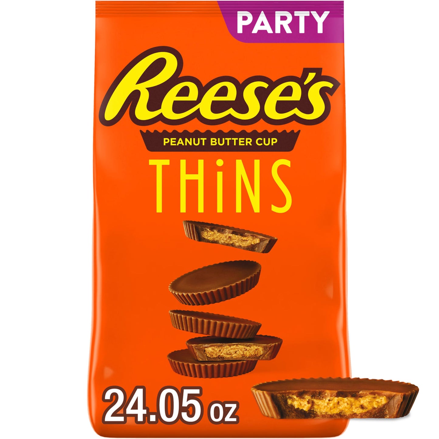 Reeses Milk Chocolate Peanut Butter Cups Party Pack, 24.05 oz, Chocolate, Model 10034000447128