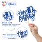 Roadsea Happy 10Th Birthday Cake Topper - Kid Girl Boy Ten Years Old Birthday Cake Supplies - 10Th Birthday Party Decorations -