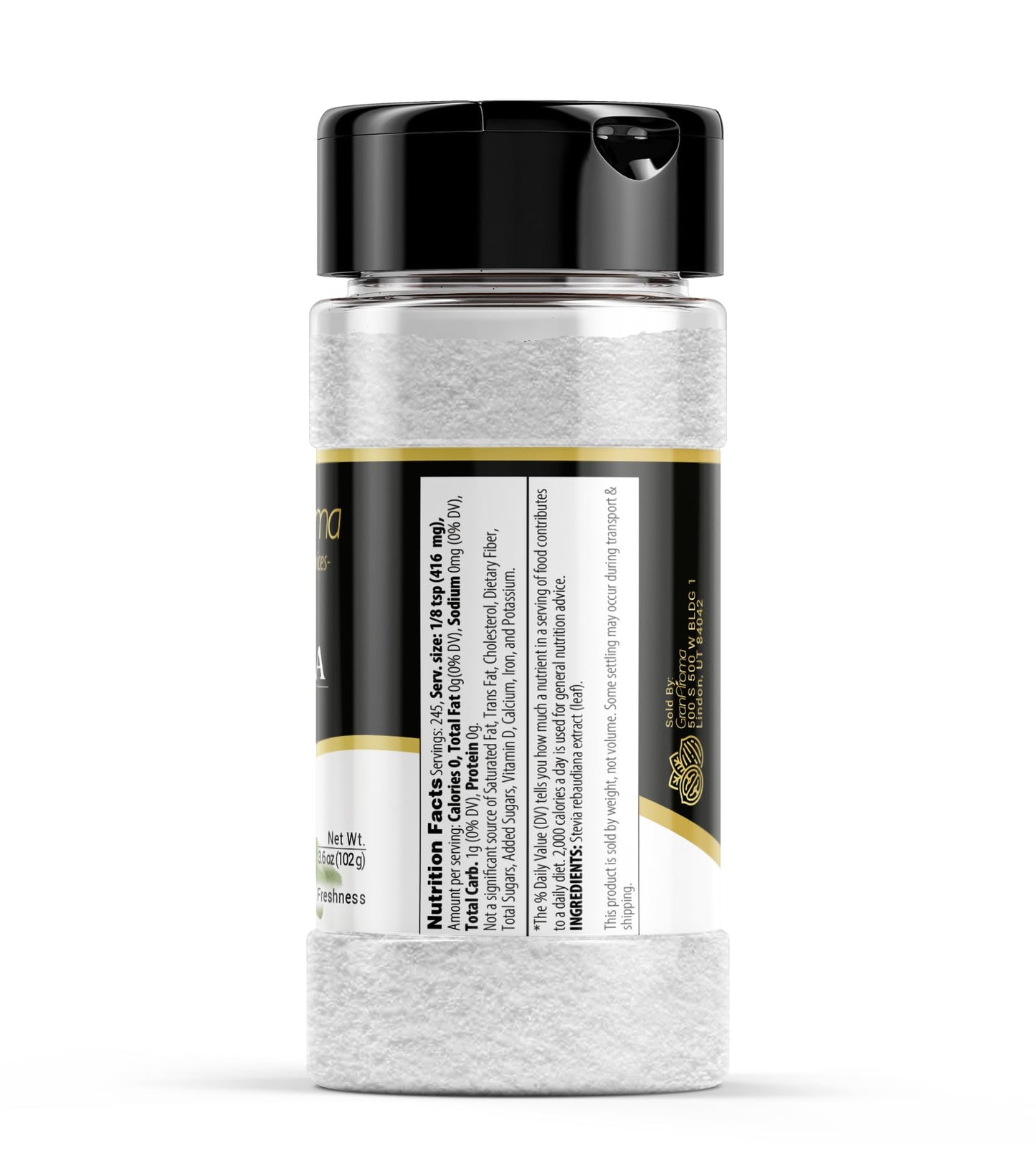 GranAroma Stevia Sweetener Powder, Versatile for Beverages & Goods, 3.6 Ounce
