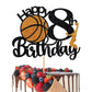 Crseniny Basketball Cake Topper - 8th Birthday Party Decorations, Kids Sports Theme, Suitable for Boys and Girls