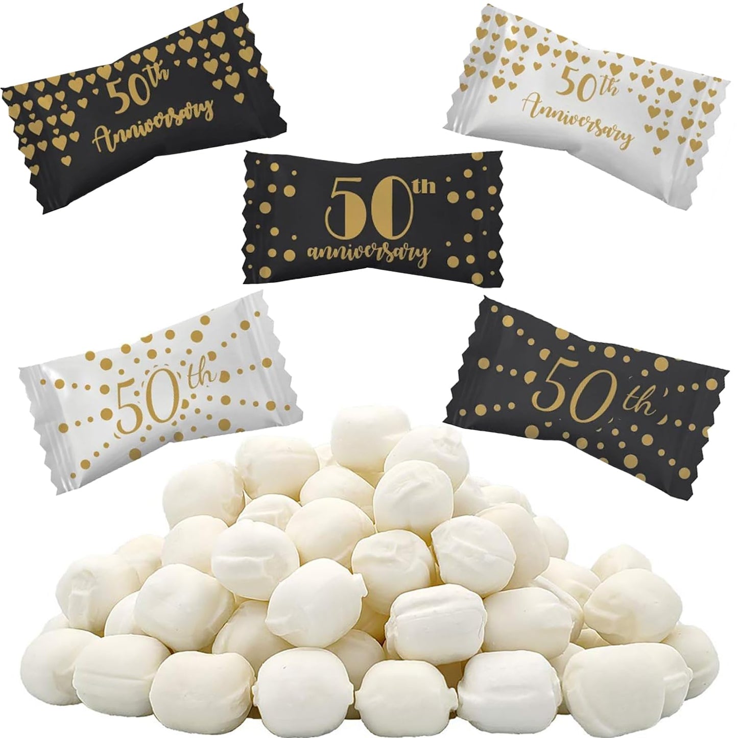 The Dreidel Company 50th Anniversary Buttermints, Mint Candies, After Dinner Mints, Butter Mint Candy, Fat-Free, Individually Wr
