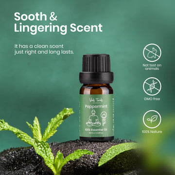 Veda Tinda Peppermint Oil, 100% Pure Nature Organic Peppermint Essential Oil For Hair Growth, Refreshing, Clear Head With Diffus