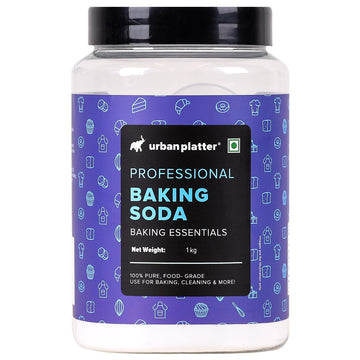 Urban Platter Baking Soda Jar, 1Kg [Food Grade Sodium Bicarbonate, Perfect for Baking / Cooking / Cleaning, Triple Refined]