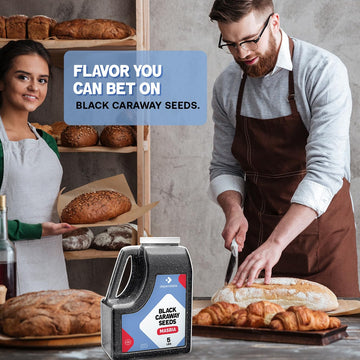 Dependable Food Black Caraway Seeds - 100% Natural, Non-GMO, Kosher - 5 lb Bulk Jar