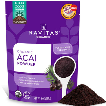Navitas Organics Acai Powder  8 Oz Bag  76 Servings - Organic  Non-Gmo  Freeze-Dried  Gluten-Free