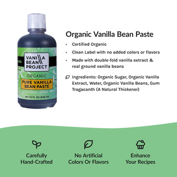 Organic Vanilla Bean Paste | Baking Necessity | Pure Vanilla For Cooking | Vanilla Bean Project | 1 Gallon