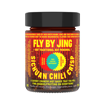 Flybyjing Sichuan Chili Crisp - Premium Spicy Savory All-Natural Vegan Chili Oil - Crunchy Hot Sauce, Good On Everything, Sugar
