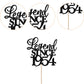 Rssta i Cake Topper - Legend Since 1955, Glitter, 5.3x9.2 inch, Cardstock, Black, Model XM310-black 1953, Birthday & Anniversary