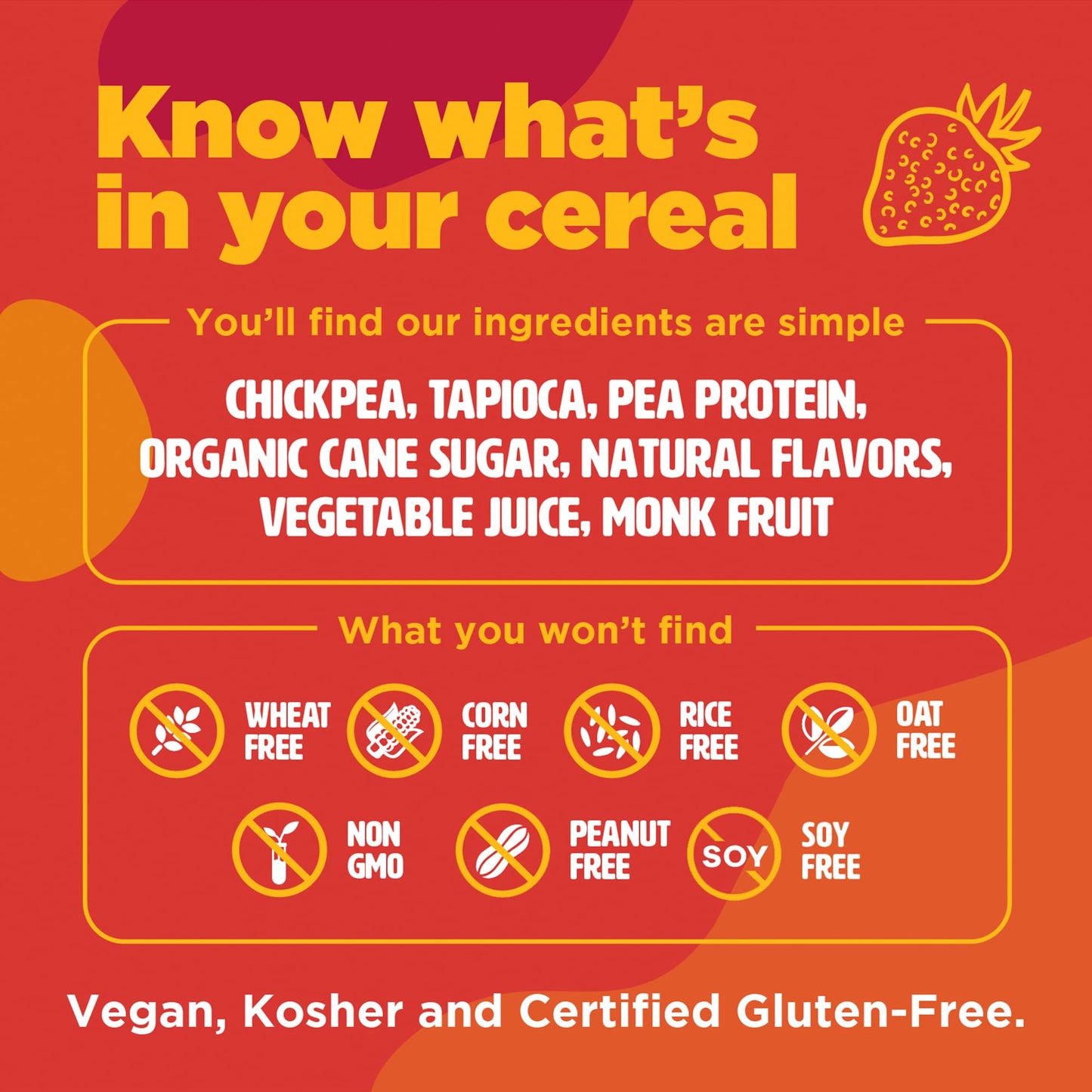 Plant-Based And Vegan Breakfast Cereal By Three Wishes - Fruity, 6 Pack - More Protein And Less Sugar Snack - Gluten-Free, Grain