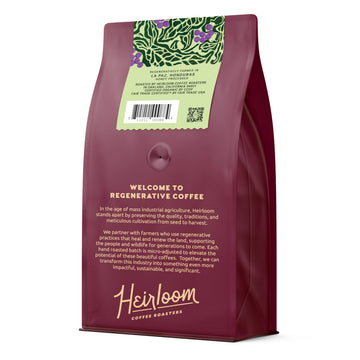 Heirloom Coffee Roasters - Pacayal Honey Lot - Light Roast - Whole Bean Coffee - 100% Regenerative Organic Certified, 12oz