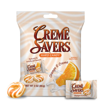 One Orange And Creme, Strawberry And Creme 3Oz Bundle | The Original Classic Creme Savers Featuring The Taste Of Fresh Fruit And