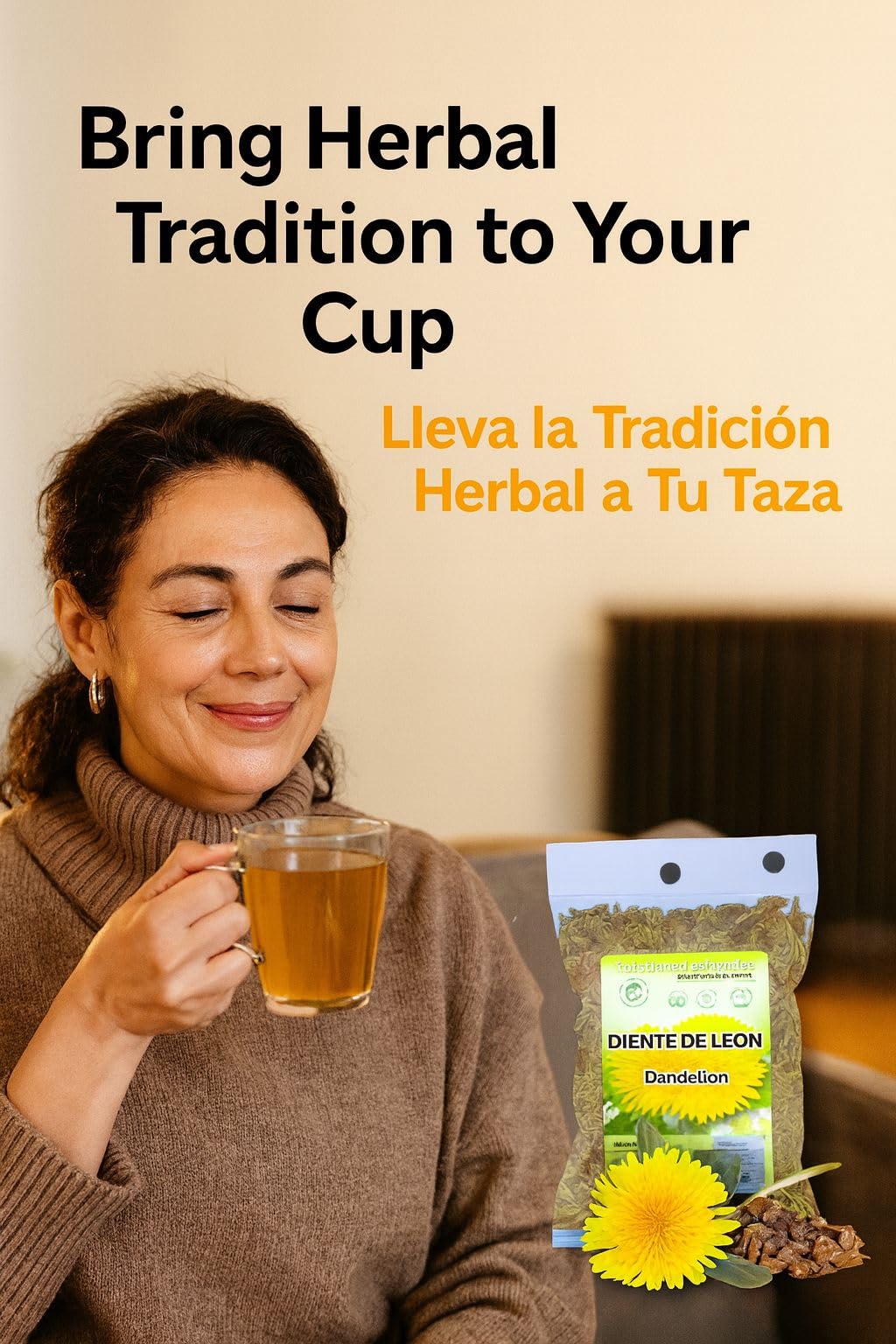 Diente de Le?n Herbal Tea - Dandelion Loose Leaf - 4 oz (113 g) - 100% Natural  Vegan  Non-GMO  Caffeine-Free - Traditional Herbal Infusion - by BexpertsUSA