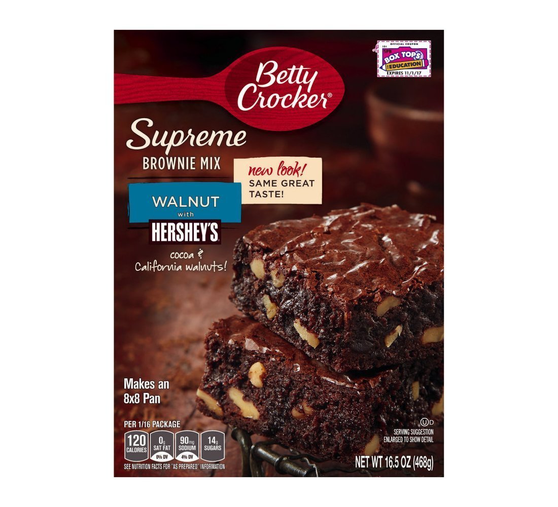 Betty Crocker Hersheys Premium Brownie Walnut, 16.5 OZ (Pack of 12)