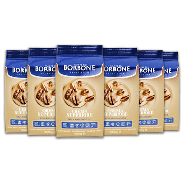 Caff Borbone Whole Bean Coffee, Crema Superiore, Arabica and Robusta Blend - Roasted and Freshly Packaged in Italy - 2.2 Pound B